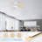 42 in. 5 - Blade Smart Outdoor Indoor White Flush Mount Ceiling Fan with RGB LED Lights and APP/Remote Control, Dimmable, 6-Speeds-384979890-384979893