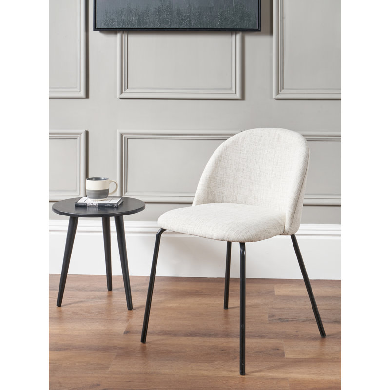 Turi 43cm H Polyester Upholstered Metal Upholstered Back Accent, Grey