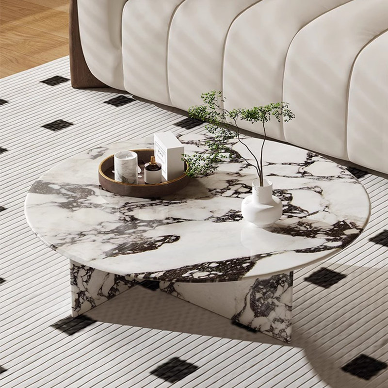 Table basse Minimalist, H 13,8 po x L 31,5 po x l 31,5 po, Blanc / Blanc