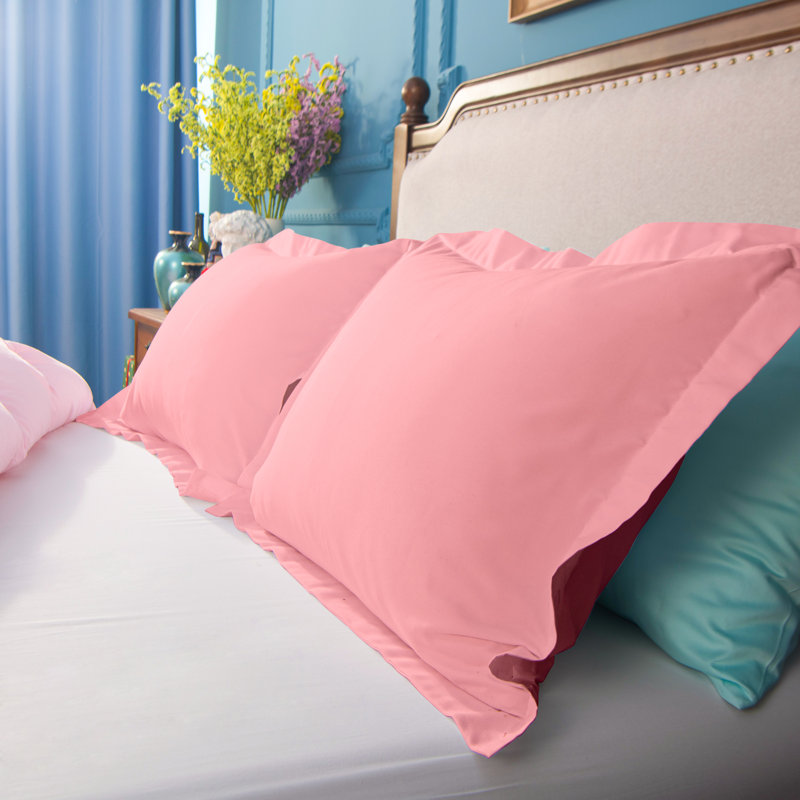 Decorative Pillowcases, 1800 Brushed Microfiber Oxford Pillowcases - NTBAY, Orange, 18"x 18"