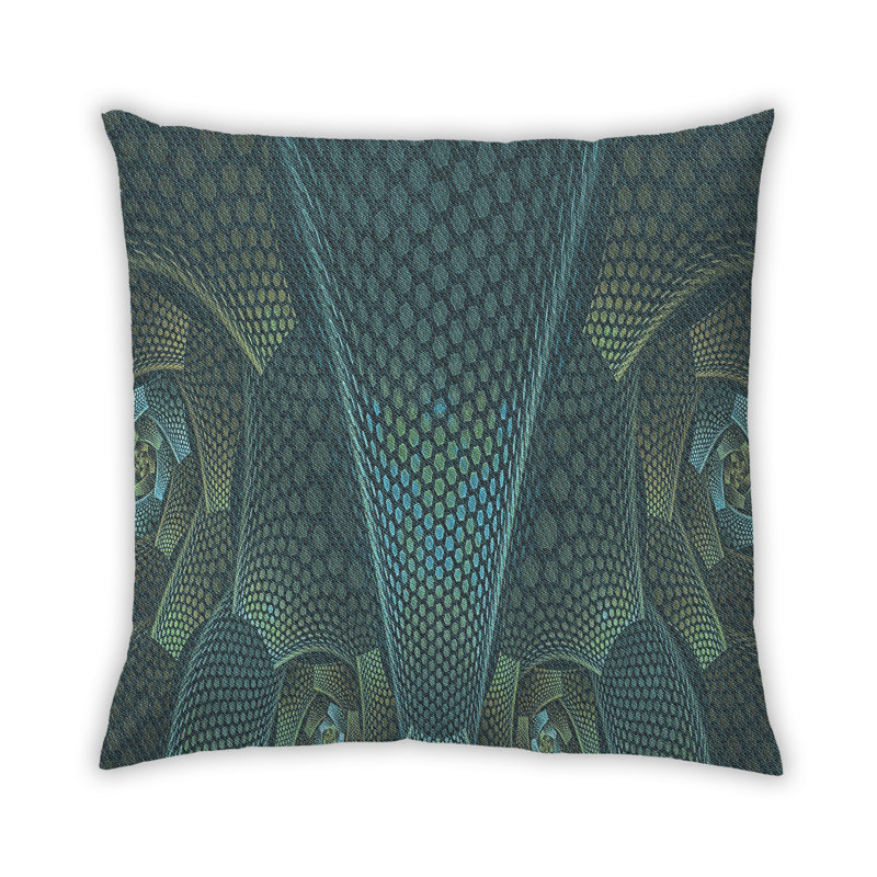 Dylon Square Pillow Cover & Insert, Light Blue, Microsuede