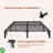 800 Lbs Bed Frame Twin Size/Queen Size 10 Inch Sturdy Metal Platform w/ Durable Iron Slat Support and Legs, Easy Assembly-930821092
