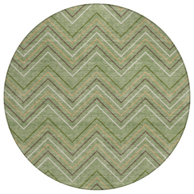 Machine Washable Indoor/Outdoor Chantille ACN2391 Geometric Rug