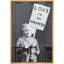Banksy, artiste britannique Einstein Love, signe de piquet de protestation, portrait de graffiti et art urbain urbain moderne - impression-97558328-97558329