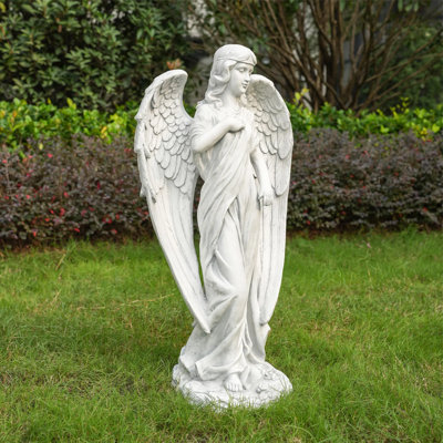 Lifelike Magnesium Oxide Statue Sculpture, Weather-resistant Figurine For Indoor Garden Patio Entryway Decor, Smooth Finish Artistic Home Accent