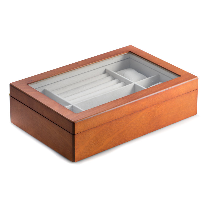 Boîte à bijoux en bois brun
