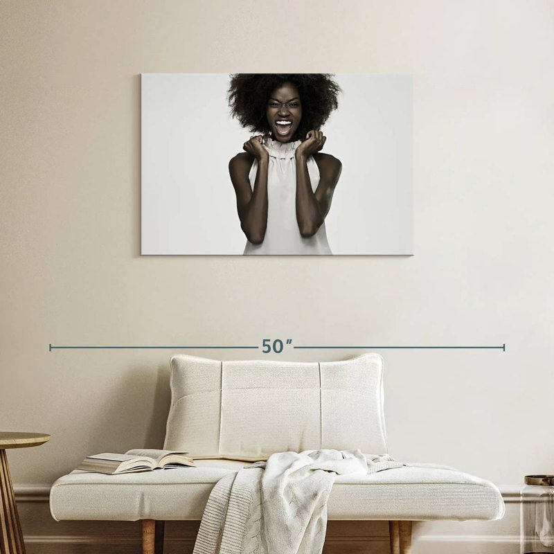 Portrait de femme extatique Leisha, H 24 po x l 36 po
