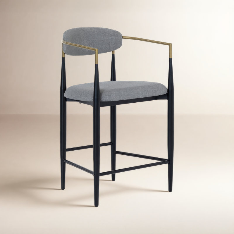 Fino Ayliana 25.2'' Counter Stool, Medium Gray