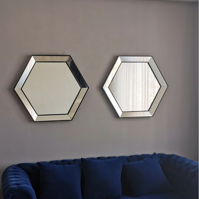 Miroir d'appoint Koda, H 27,56 po x l 24,02 po, Noir