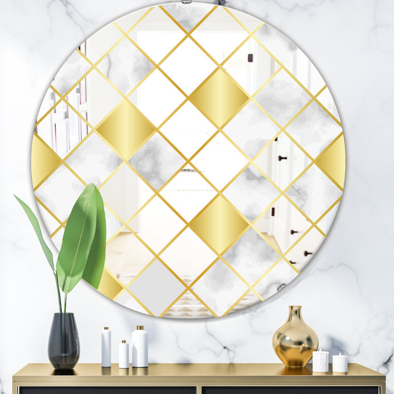 Miroir d'appoint Mid-Century Capital Diamond, H 23,6 po x l 23,6 po