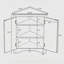 Armoire de rangement en chêne avec tablettes réglables et armoire de plancher autoportante pour la cuisine-1085468647