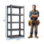 Tablettes de rangement en métal à 63 niveaux H 63 po pour tablettes de garage 2000 lb Étagères de rangement robustes Étagère de garage réglable