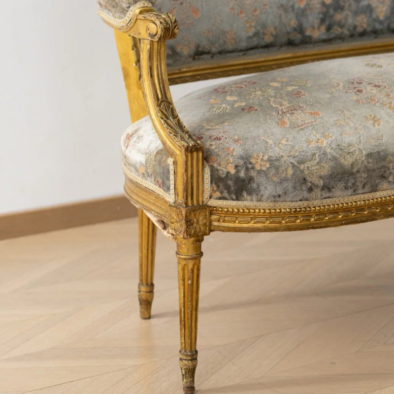 French-style Creative Grey Double Sofa