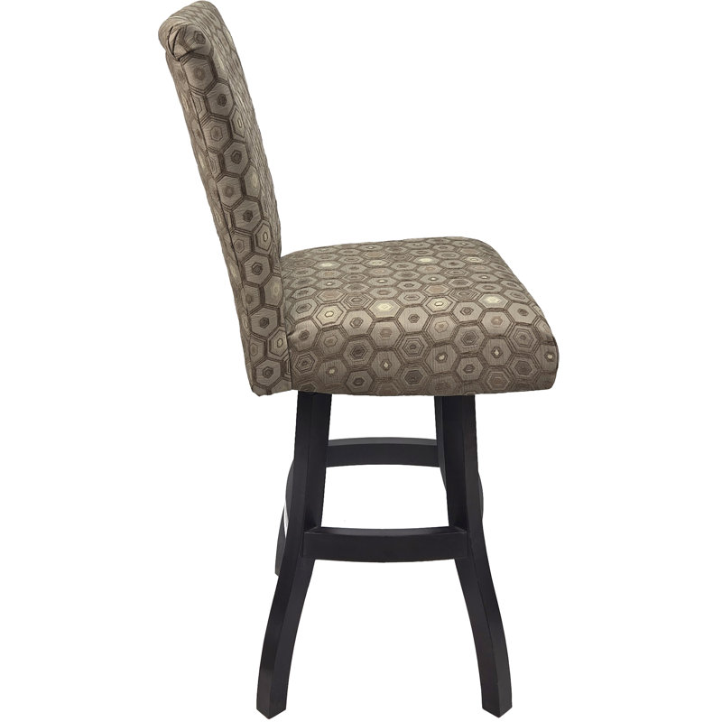 Tabouret de bar rotatif, comptoir pivotant en bois, 700 Plus - Diamond, Gris