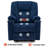 Fabric Electric Power Recliner Chair with Heat and Massage, USB Charge Ports, Extended Footrest-677501951