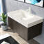 Meuble-lavabo moderne flottant avec lavabo en céramique