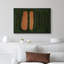Décoration murale abstraite de forme verticale vert foncé pour le salon-128138395-128138394