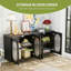 Buffet moderne avec portes en acrylique, console de rangement autoportante pour cuisine, salle à manger, salon, couloir et bureau