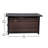Marilyn Rectangle Polyresin and Steel Propane Fire Pit Table with Lid
