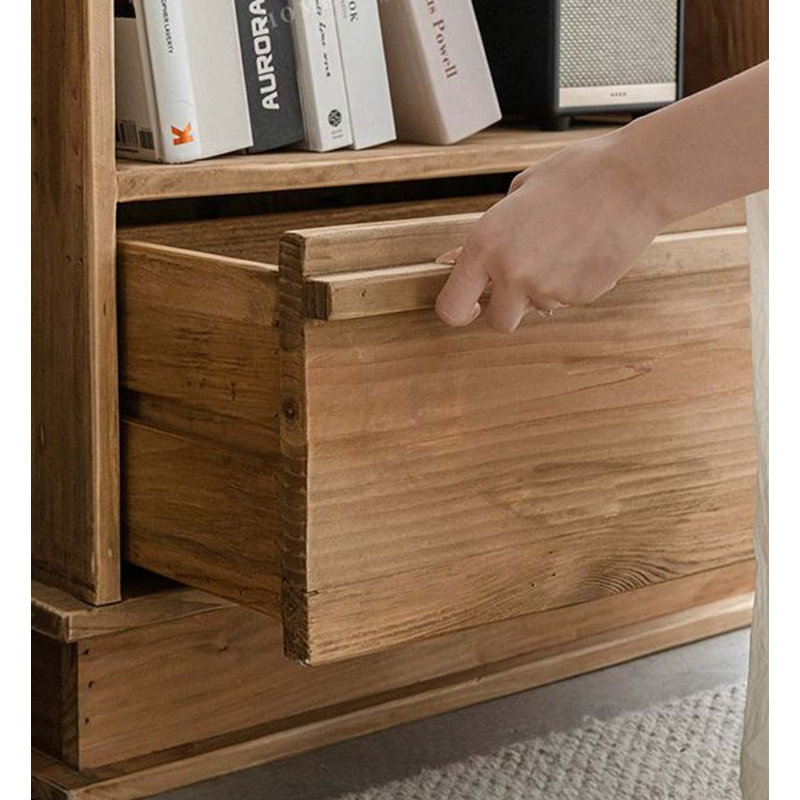Bibliothèque simple en bois massif Simple