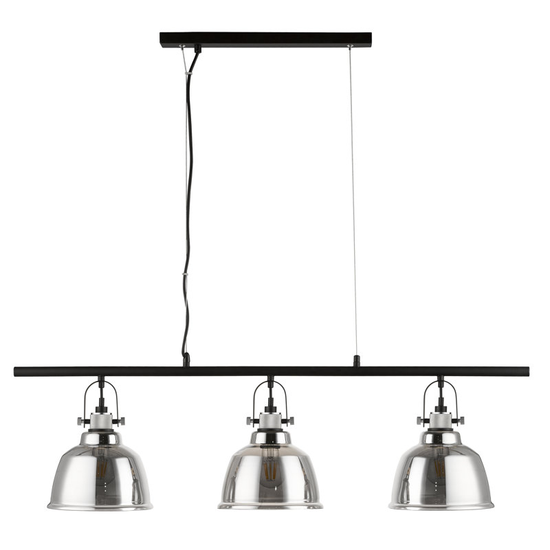 Clinchport 3 - Light Kitchen Island Pendant, Smoke