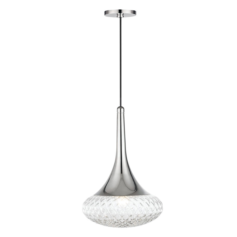 Bella 1 - Light Single Pendant, Polished Nickel