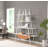 Sailboat-Inspired Bookshelf, 70.87 inch Industrial 4-Tier Open Storage Shelf with Drawer, Wooden & Metal Freestanding Bookcase, Sturdy Display Rack for Living Room, Office & Home Decoration.-1130076224