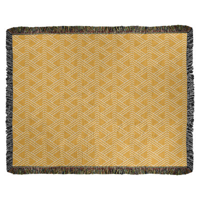Couverture en coton tissé zigzag classique