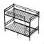 Lit superposé avec échelle et lit superposé en métal à garde-corps haut, espace de rangement, silencieux, taille simple sur simple, noir