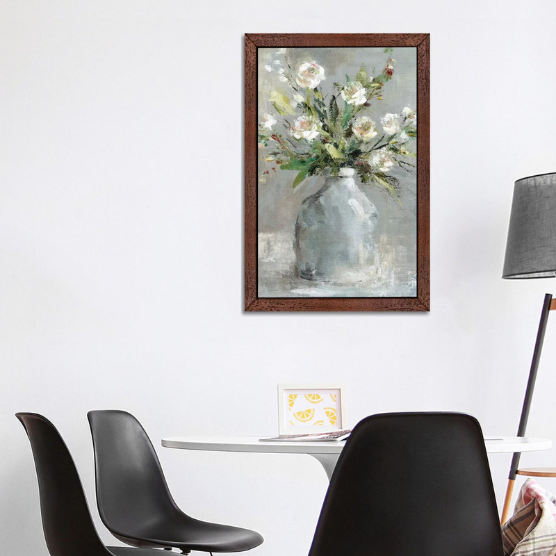 Country Bouquet I by Carol Robinson - Painting on Canvas, 152.5 cm H x 101.5 cm W, Brown Framed