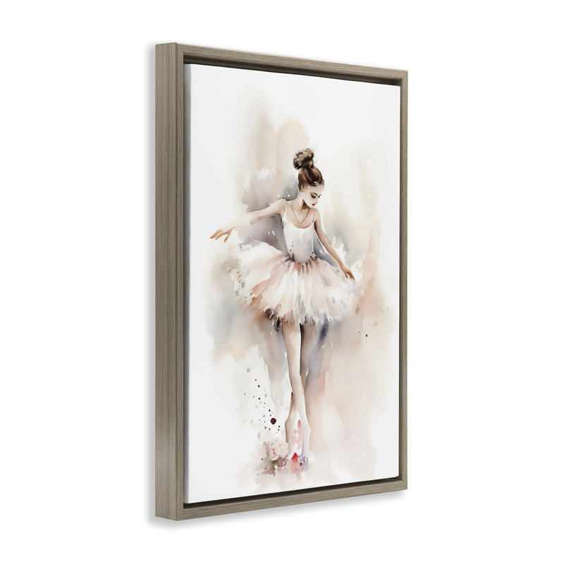 Cadre flottant Watercolor Dancer, par Creative Studio, Cadre flottant orme Montalcino, H 25 po x l 17 po