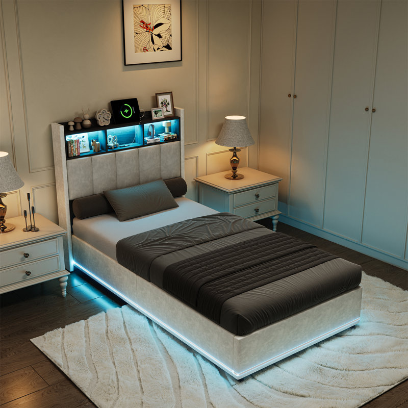 Upholstered Ottoman Storage Bed, European Single (90 x 200 cm)