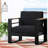 Robust Club Chair - Aluminum Build, Water- Cushions, Slat Sturdiness Frame, Cushioning, Front