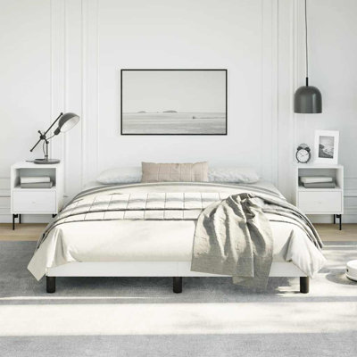 Structure de lit Strath vidaXL, base de lit tapissier en similicuir, sans matelas