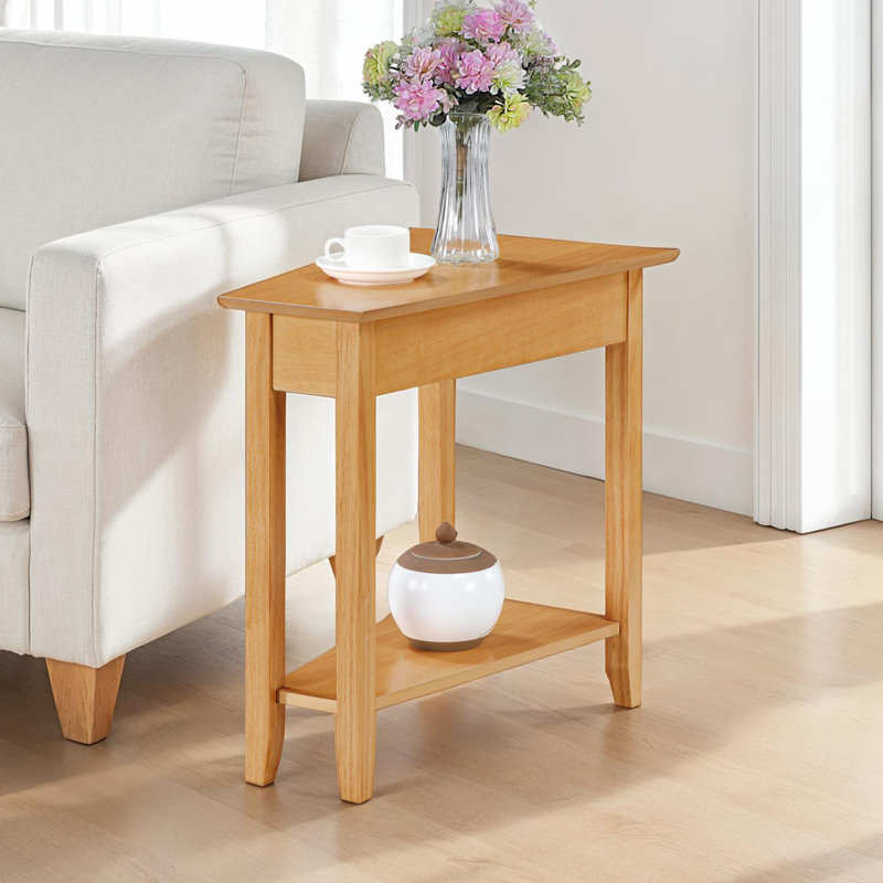 Table de bout haute 24 "avec tablette Carbin, Avoine au miel