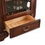 Vitrines en bois massif marron et verre