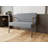 Waterfall Waiting Reception Loveseat Metal Frame-88240375-88709686