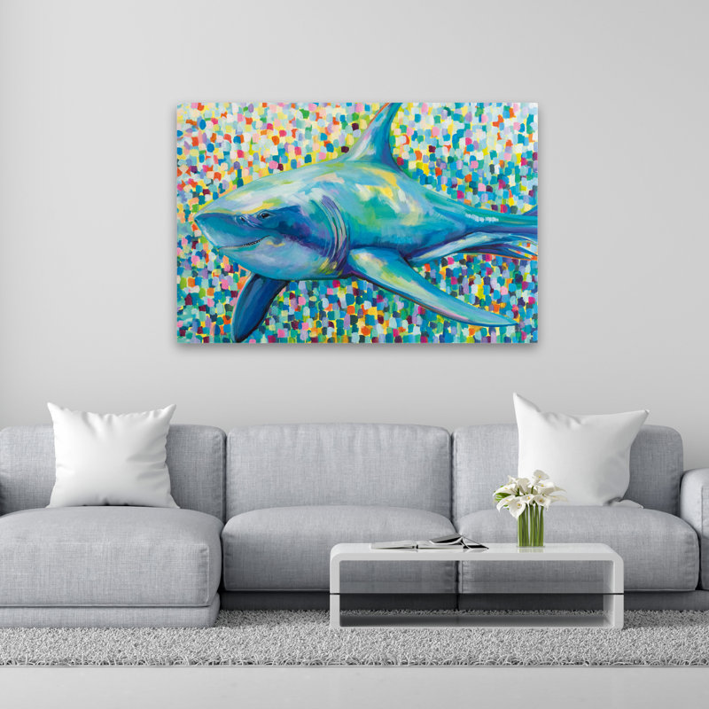 Abstract And Animal Chatham Shark Art, 40" H x 60" W