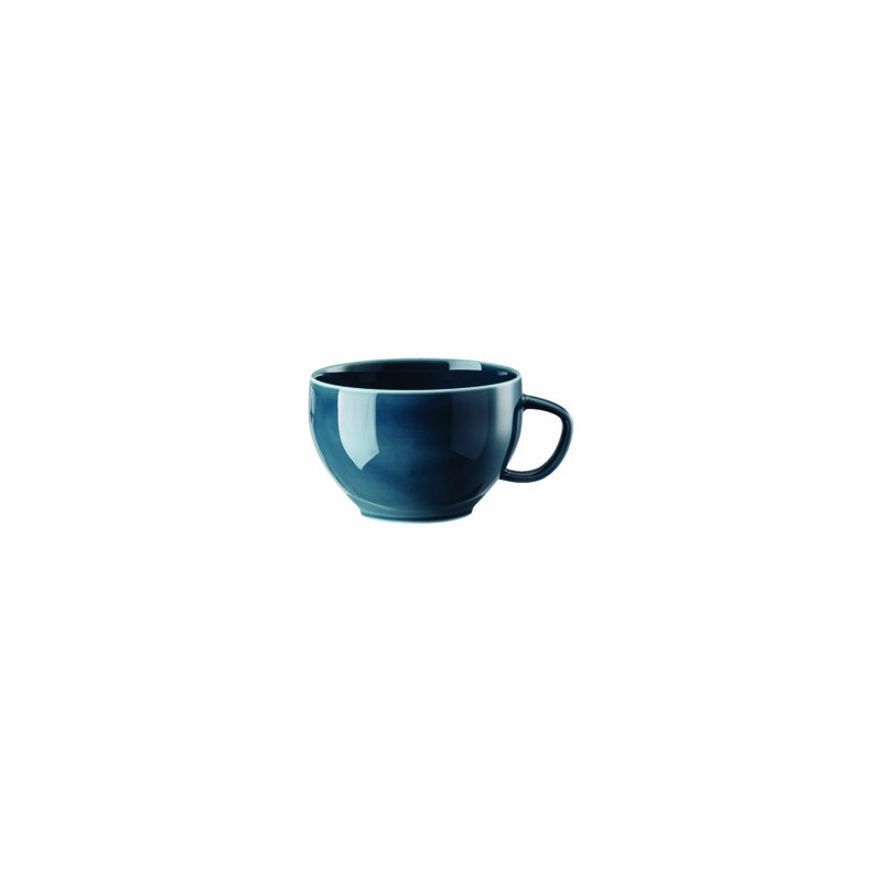 Junto Handmade Porcelain Teacup, Ocean Blue