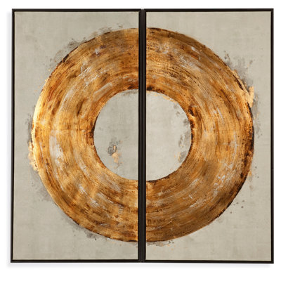 «Ring of Fire», peinture sur bois encadrée