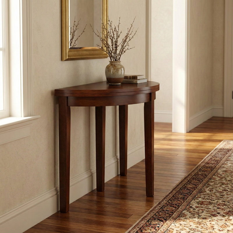 Bowerbank Dark Solid Wood Dining Table, Dark Oak