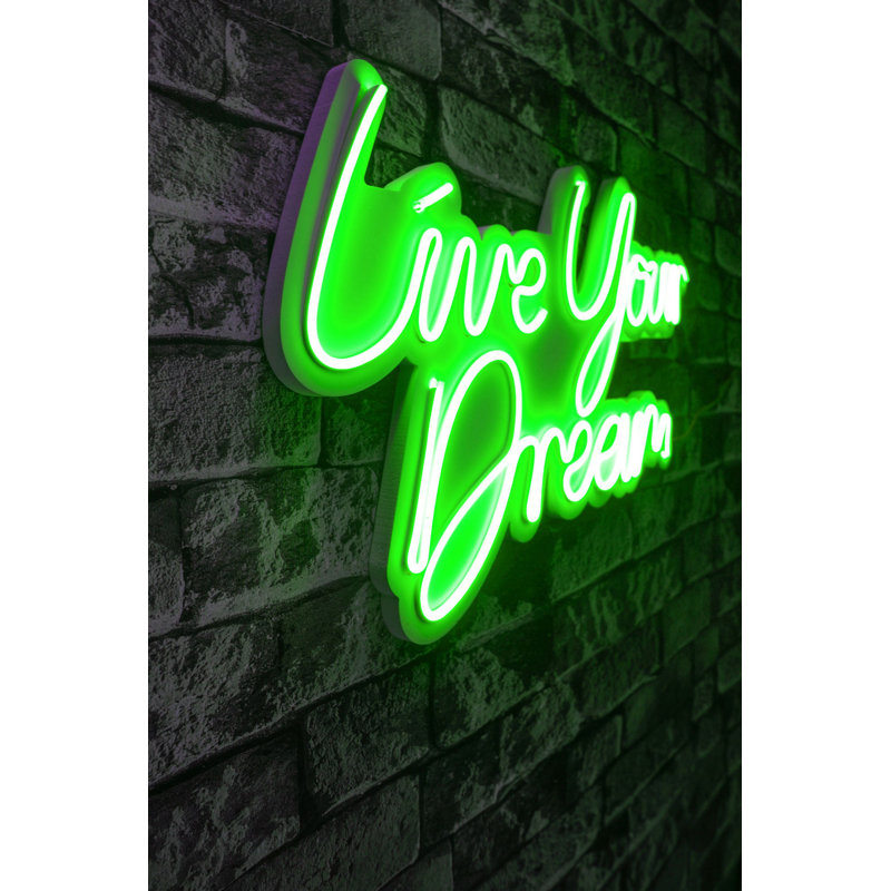 Flexible Neon LED Lighting Strip, Waterproof IP67, Green, 11.8 x 20.9 x 0.8 inches | 12V DC, PVC Foam Template, 8W-10W/meter, Built-in Wall Hanging System | Perfect for Home Décor, Parties & Events