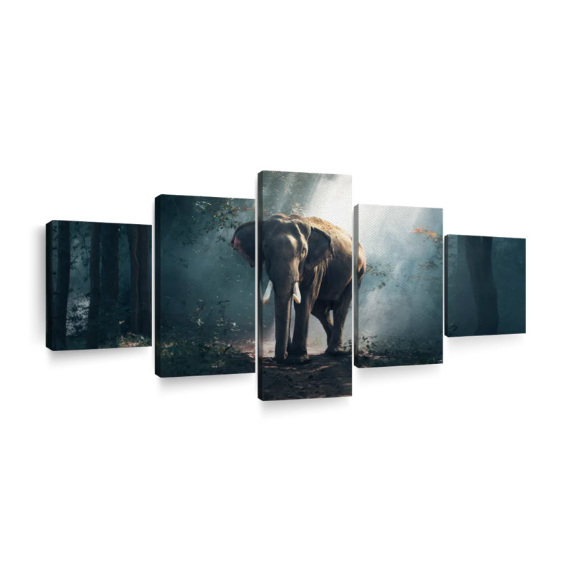Reproduction d'art sur toile, "African Forest Elephant", H 34 po x l 74 po x P 1,25 po