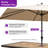 Latitude Run 108”×132“Rectangle Outdoor Rectangular Market Table Beige Umbrella-1380101071