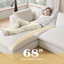 Canapé modulaire surdimensionné en U 6 pièces 156,6 po avec deux repose-pieds-37561992