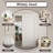 Hidden Style Track Solid Manufactured Wood Panel White Primed Sliding Barn Door With Installation Hardware Kit(No Assembly Required)-111086079-125554071
