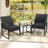 3 Piece Wicker Patio Bistro Set with Coffee Table, Outdoor Rattan Conversation Set for Balcony Porch Garden Yard Poolside-1684336096