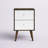 Liberty 18" W Mid-Century Modern 2-Drawer Nightstand in Rustic Brown and White-486306516