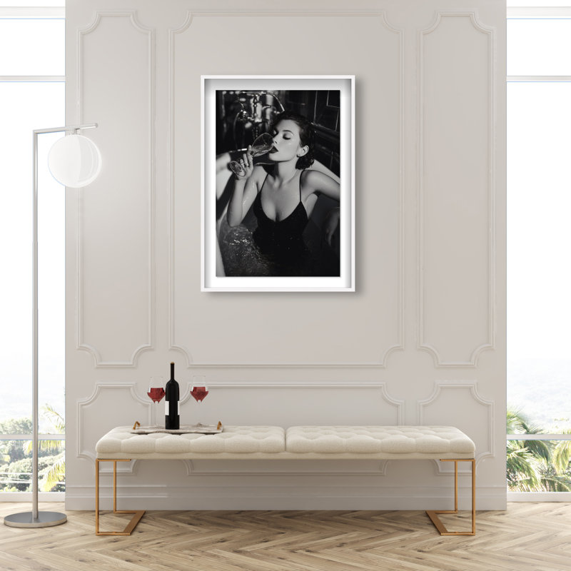 Darkened Glow Print by Oliver Gal, 46.5"H x 31.5"W, White Shadowbox
