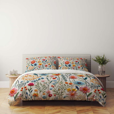 Ensemble de housse de couette très grand luxe (3 pièces) - 70% polyester / 30% coton, 94,5 x 86,6 pouces | Doux et durable, housse de couette et enveloppes à fermeture à boutons à contexture de 120 fils | Lavable à la machine, literie élégante pour la maison